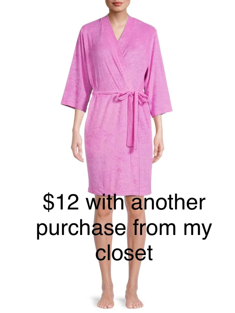 Orchid Baby Terry Wrap Robe with Belt